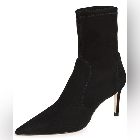 Stuart Weitzman Women’s 75 mm Stretch Calfskin Bootie - Picture 1 of 7